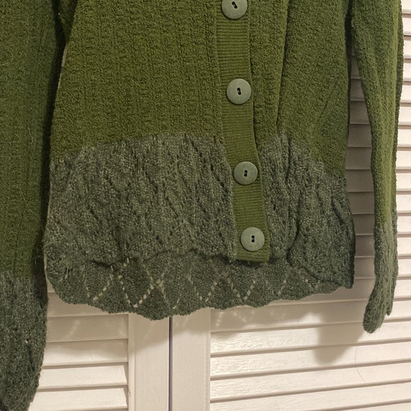 Vintage Faux Fur Collar Cardigan - Picture 2 of 4